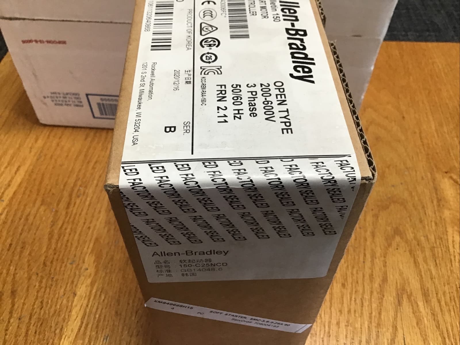 ALLEN-BRADLEY  150-C25NCD Soft Start 200-600 VAC 3 Phase Open Type 4