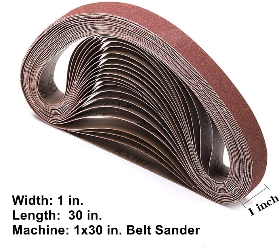 27PC 1"x30" 25x762mm SandingBelts Assortment 60-400 Grit SandpaperforWoodworking 3