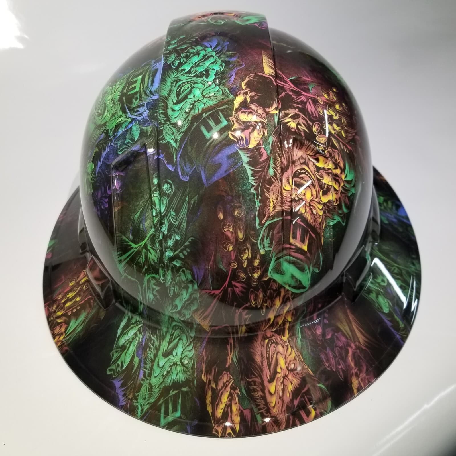 FULL BRIM Hard Hat custom hydro dipped , NEW LEPERCHAUN   NEW 5