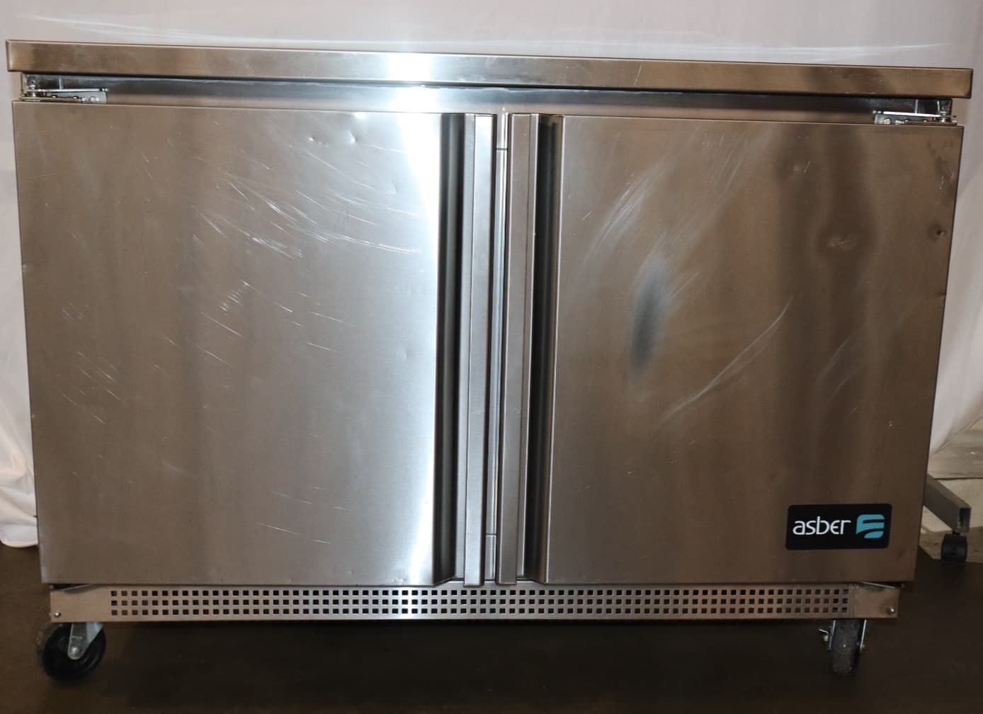 Asber AUTF-48 HC 48" 2-Section Undercounter Freezer w/ 2 Doors, 12.1 cu. ft.