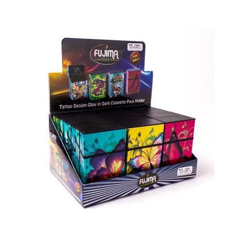 Fujima Glow in the Dark Kings Cigarette Pack Holder - 12ct Display