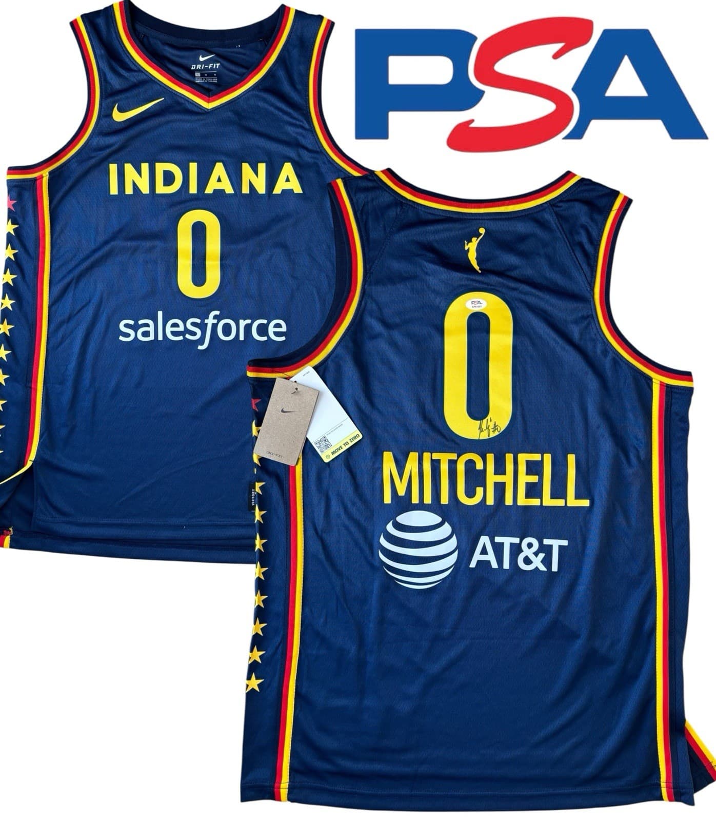 Kelsey Mitchell Signed Autographed WNBA Indiana Fever #0 Jersey PSA/DNA AUTO