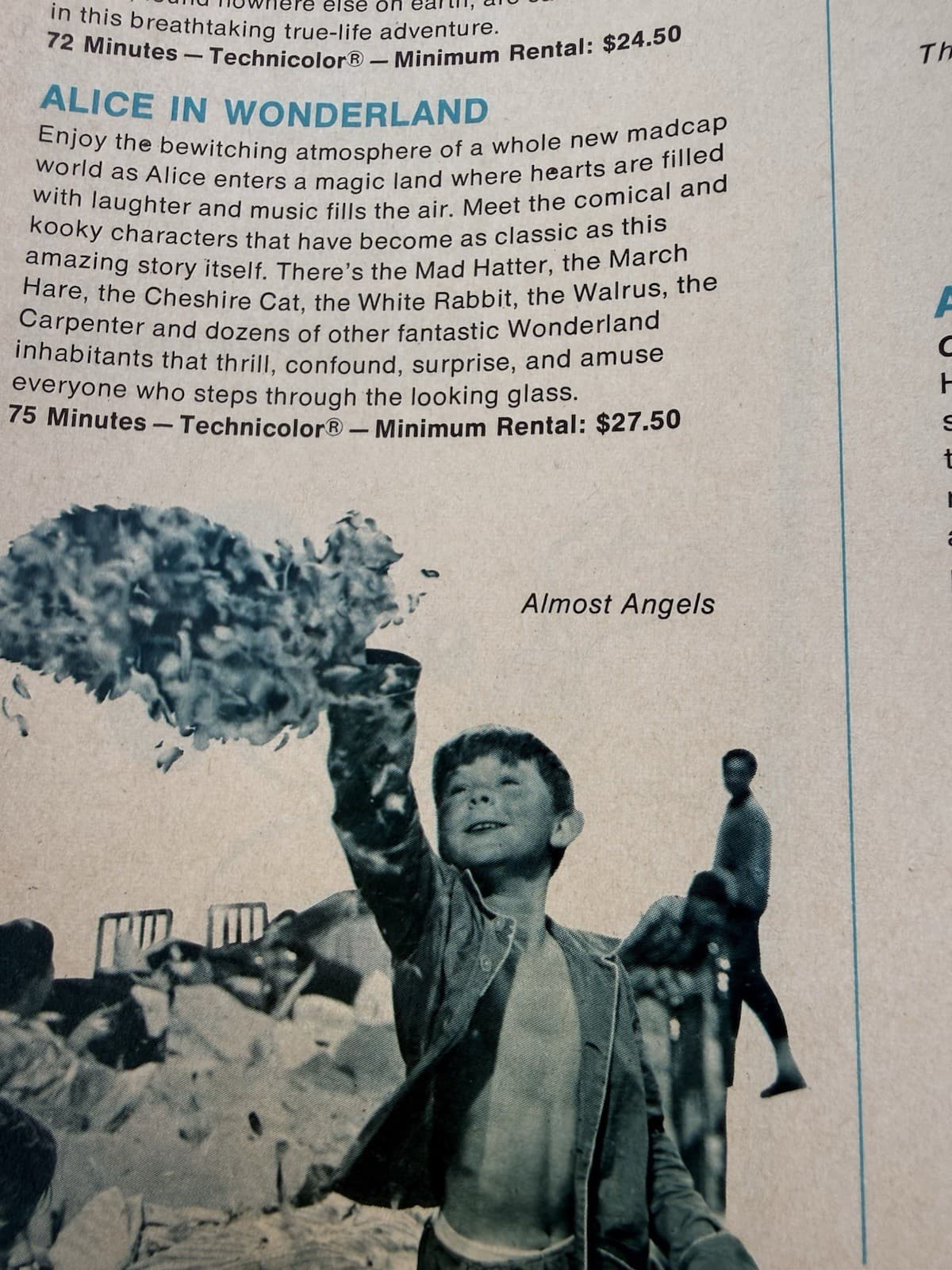 1969-70 Disney 16mm film catalog Dean Jones, Alice in Wonderland, Hayley Mills 2