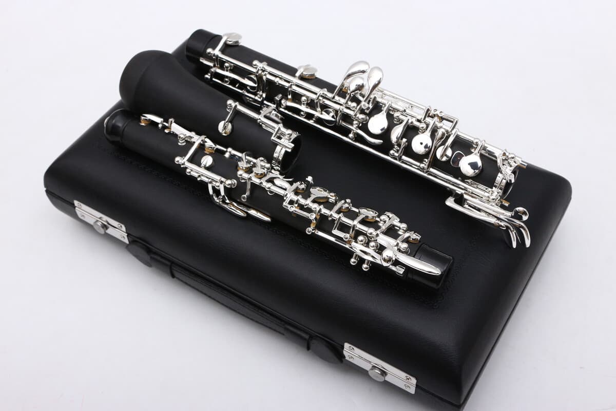  Professional Oboe Ebonite C Key Left F Resonance Semi-Automatic Woodwind  3