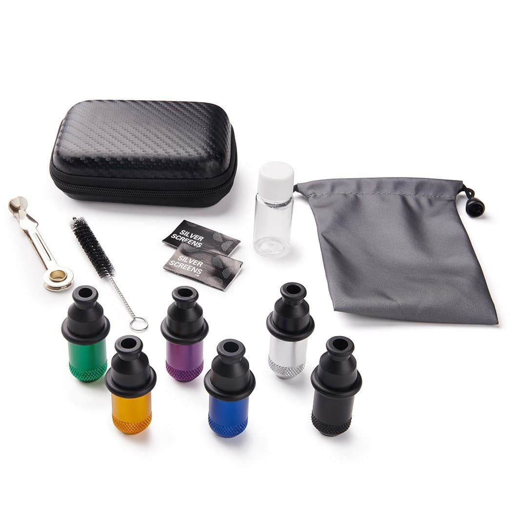 6 Pc Sneak a Toke Mini One Hitter Metal Tobacco Portable Smoking Pipe With Tools 6