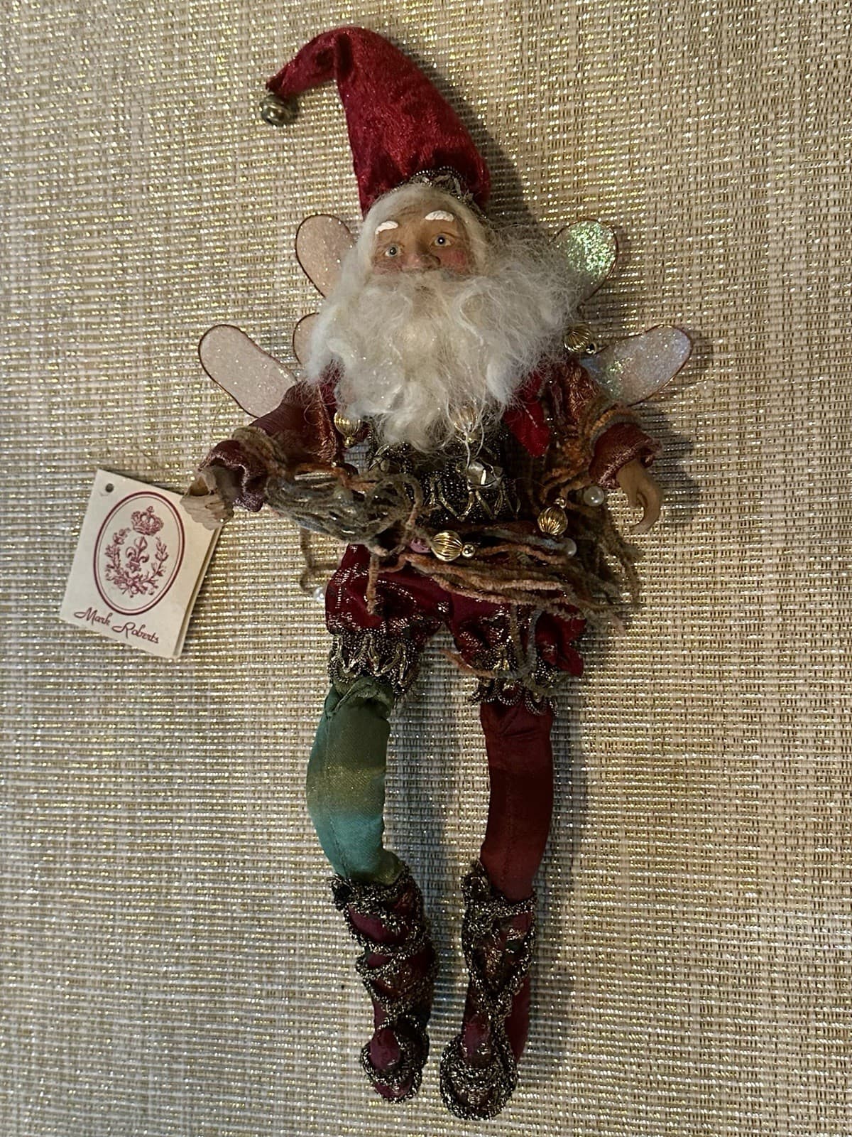 MARK ROBERTS Collection SANTA ELF Jester Patchwork Christmas FAIRY 4