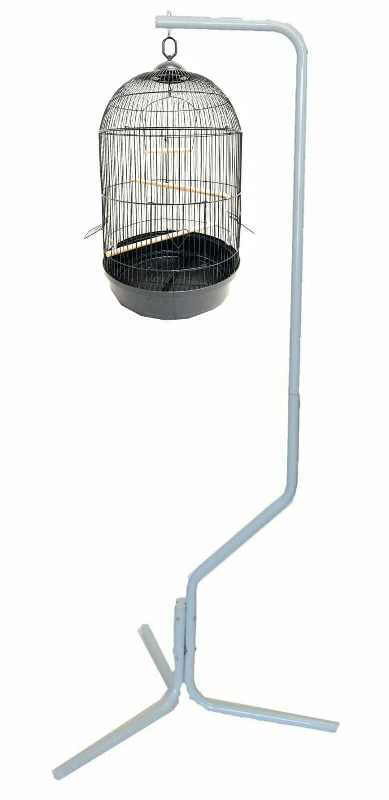 Pet Products Tubular Steel Hanging Bird Cage Three Leg Stand with Metal Hook WT