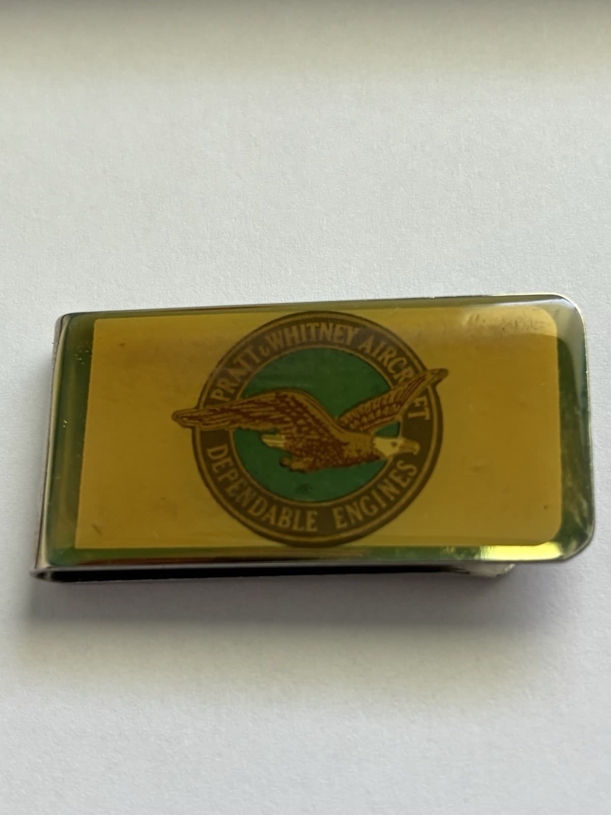 PRATT AND WHITNEY AIRCRAFT DEPENDABLE ENGINES AVIATION MONEY CLIP 2"