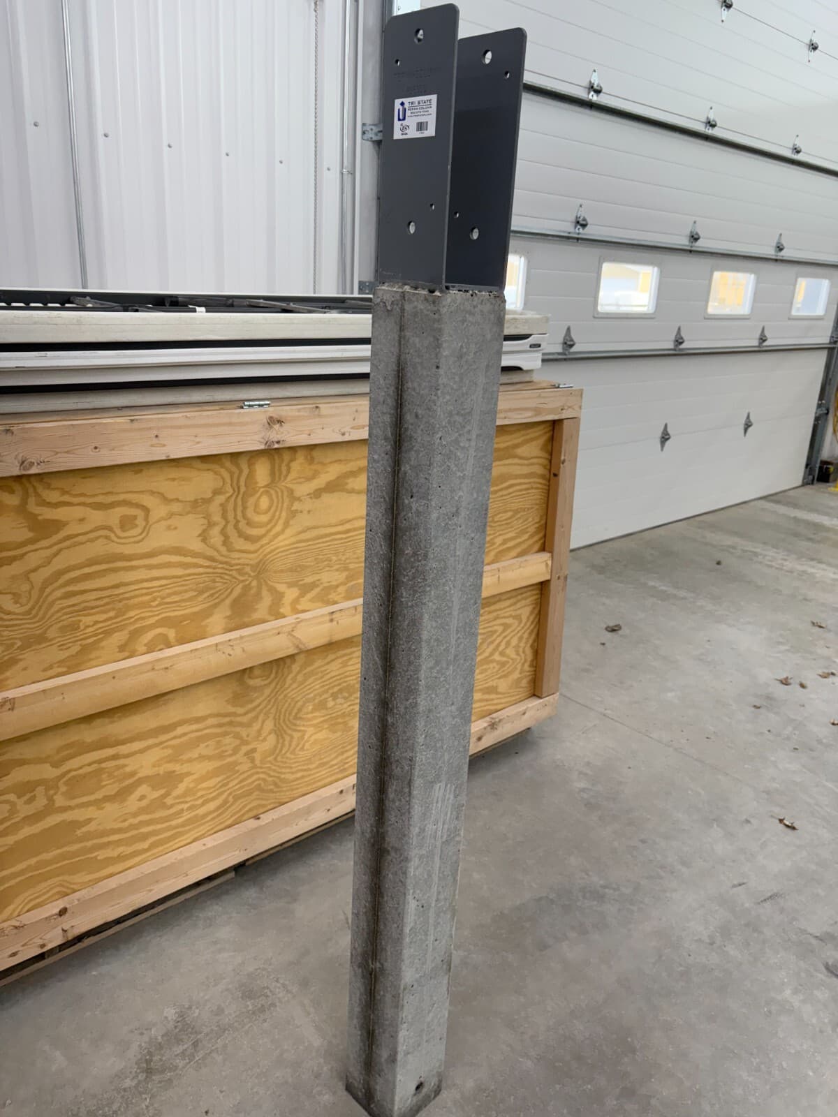 Perma-Column, concrete post with hardware and uplift anchor 2