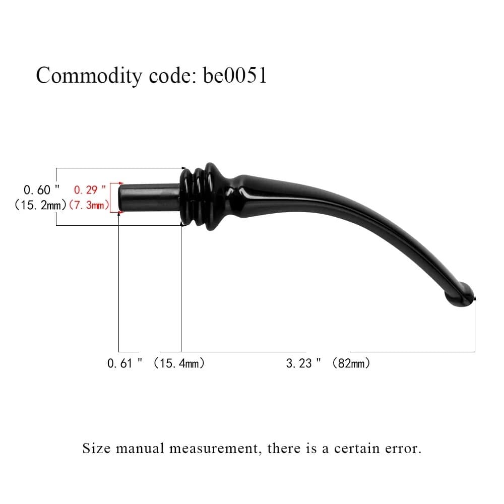 1X Bent Curved Pipe Stem Acrylic Stem Mouthpiece Replacement For Tobacco Pipe 2