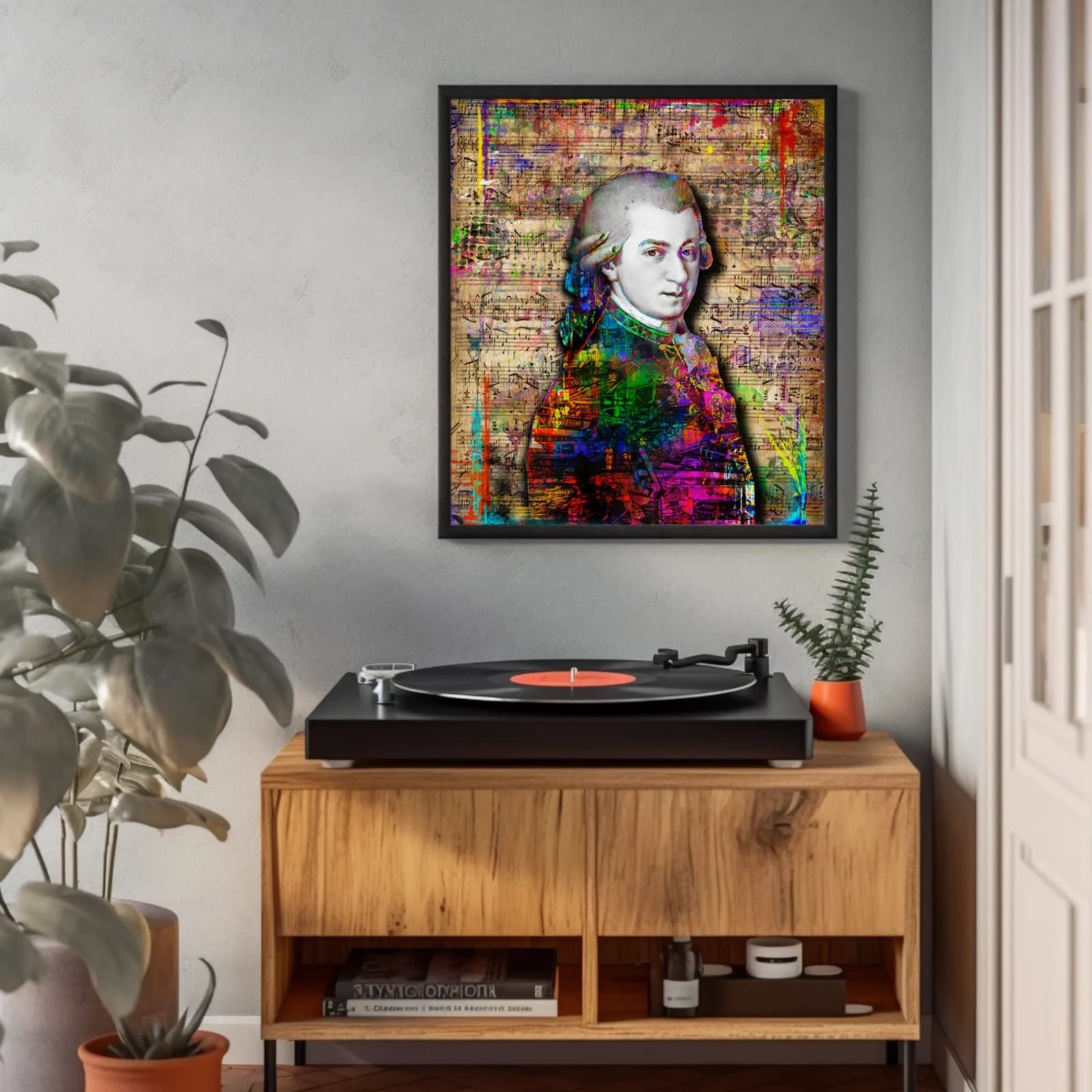 Wolfgang Amadeus Mozart 8x12in Poster, Mozart Tribute Pop Art Free Shipping US 6