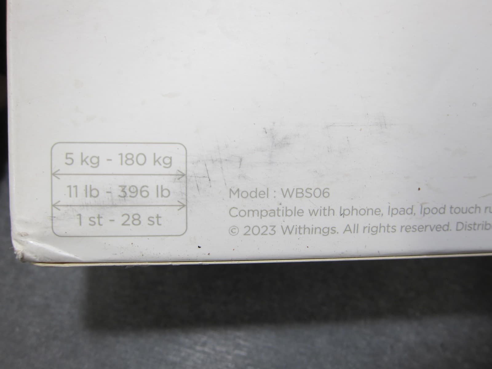 Withings Body Weight & BMI Wi-Fi Smart Scale BLACK WBS06 NEW IN SEALED BOX 5