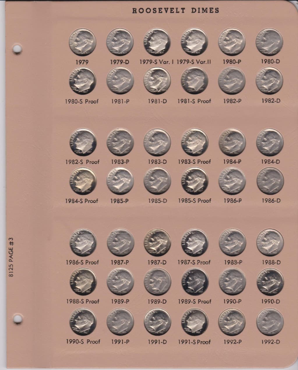 1946-2025 S Proof & P & D Roosevelt Dime Set 6