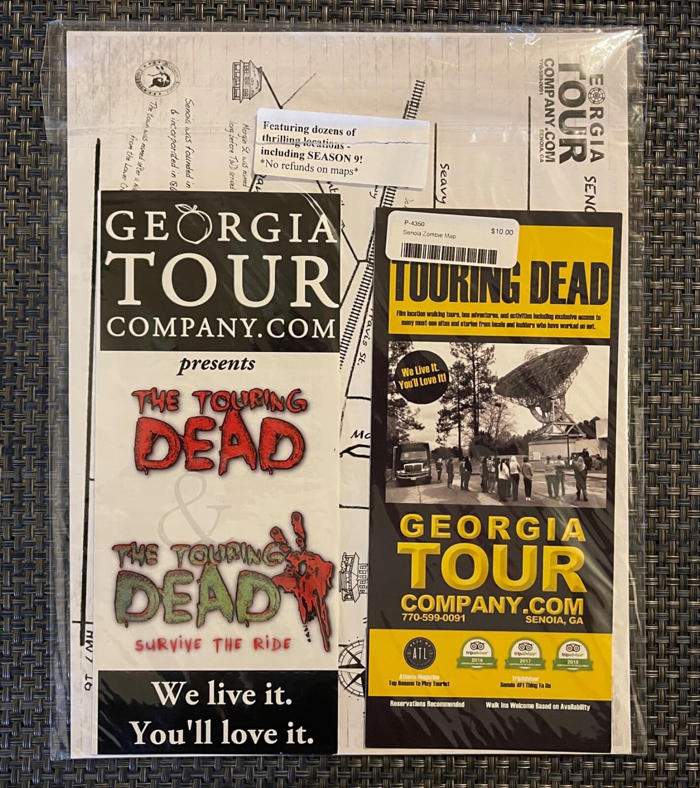 WALKING DEAD MEMORABILIA (ZOMBIE MAP & MORE) - SENOIA, ALEXANDRIA, WOODBURY, TWD