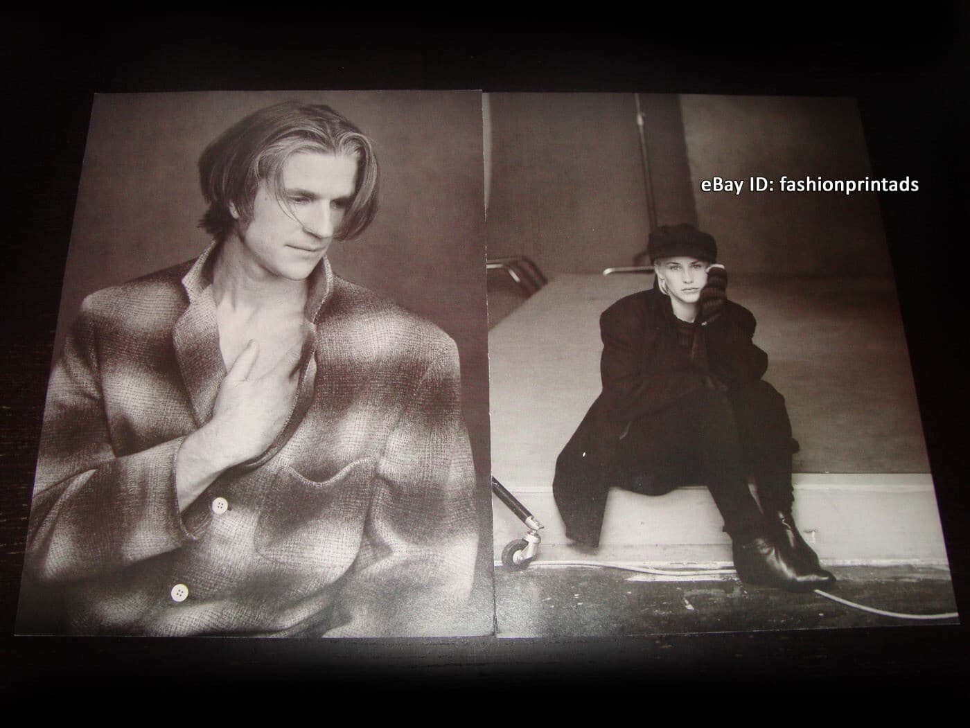 ARMANI EXCHANGE 4-Page PRINT AD Fall 1993 PATRICIA ARQUETTE Matthew Modine 2