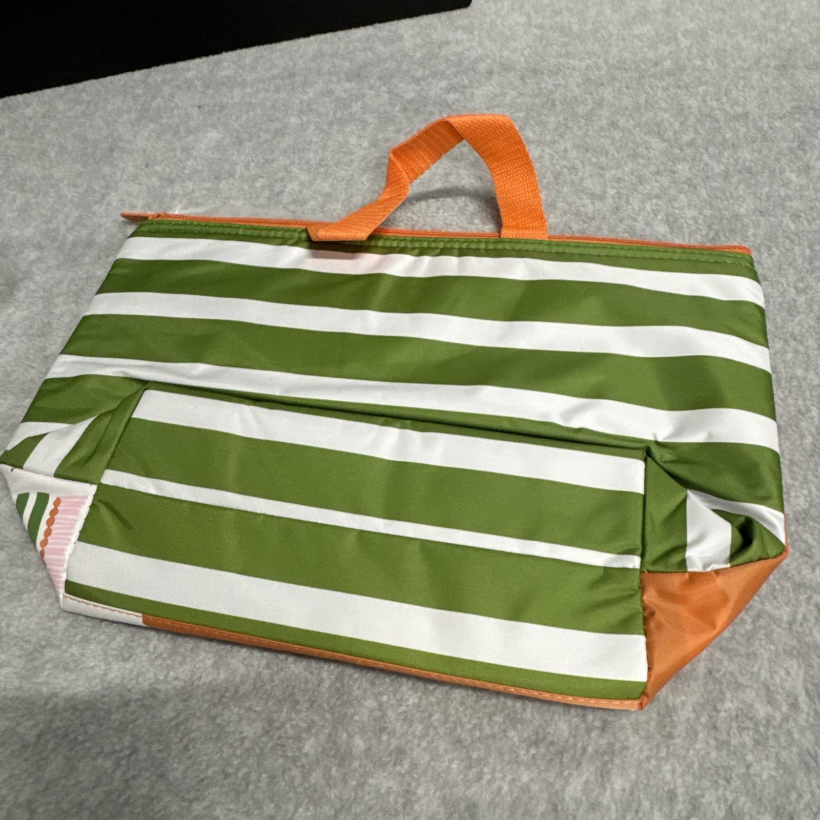 Thirty-one Thermal  Tote GREEN CABANA STRIPE Llama Orange Lunch/Cooler Bag new 2