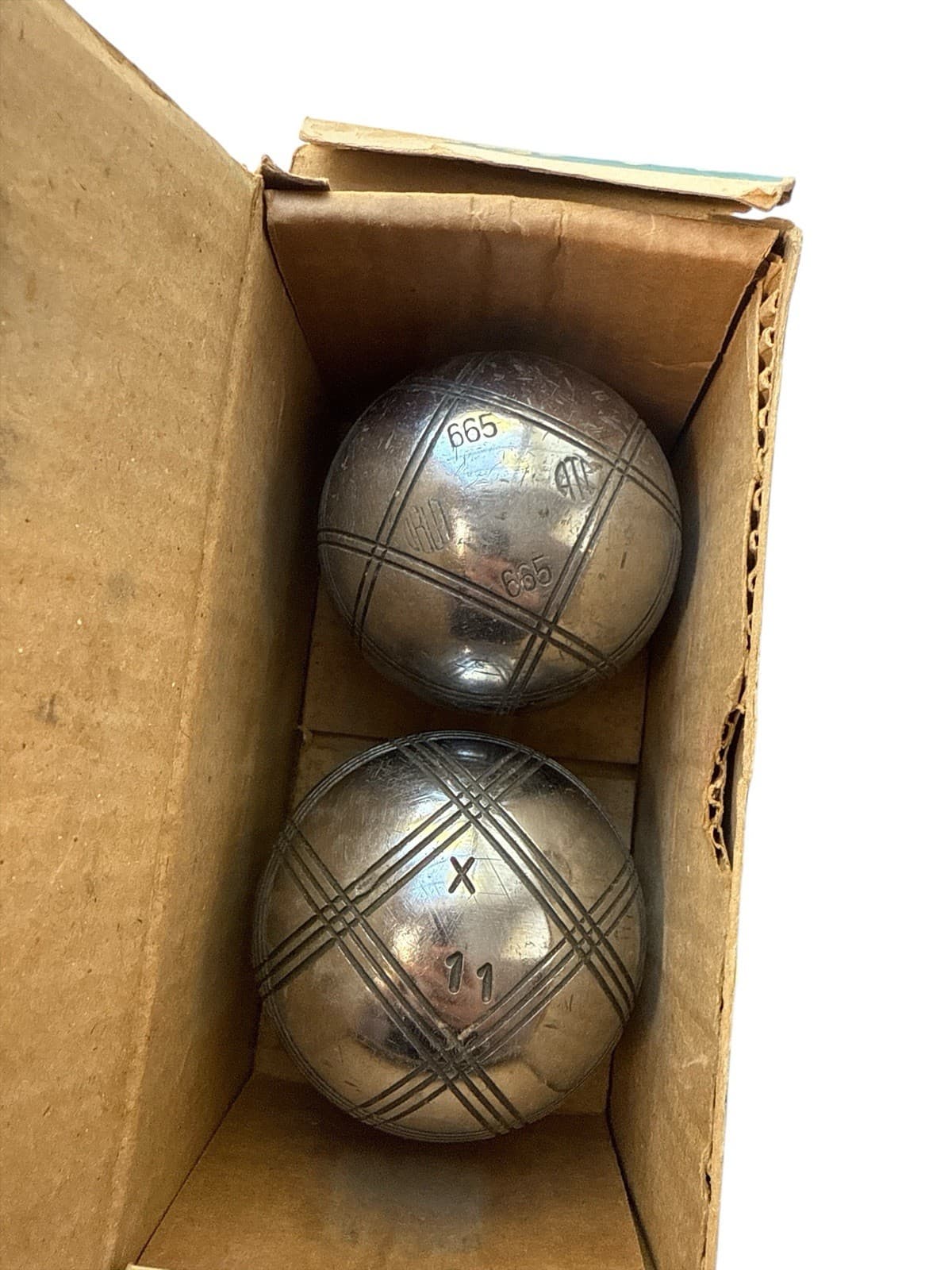 Vintage Obut Boules De Petanque Chrome Balls w Orig Box 4
