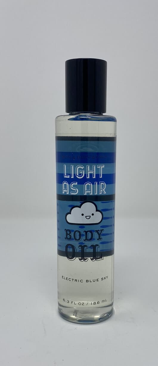 Bath & Body Works Light As Air Body Oil Electric Blue Sky 6.3oz New Rare 2