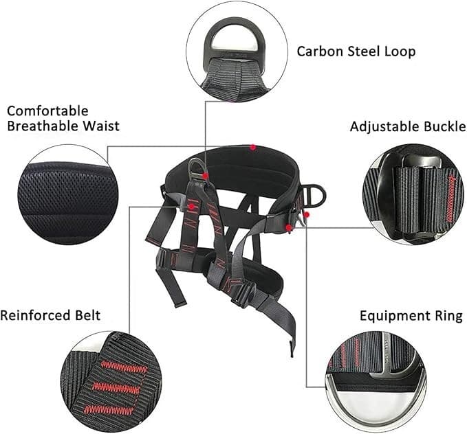 Arnés de grosor ajustable Arneses de medio cuerpo Cinturones de seguridad NEW US 6