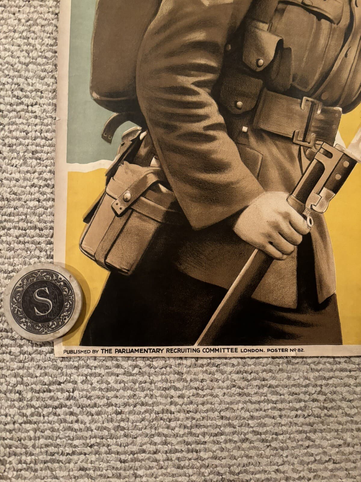 Original WWI Poster Boys Come Over Here Your Wanted! 39.75x49.5” Linen Backed 2