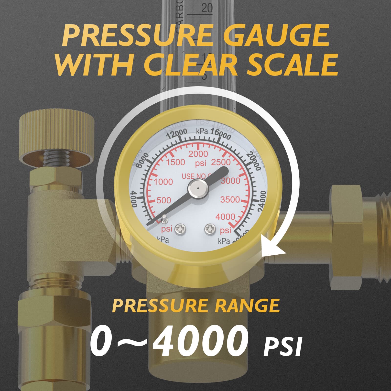 CO2 Argon Flow Meter Gas Regulator Gauge Mig Tig Welding Weld Regulator TIG MIG 6