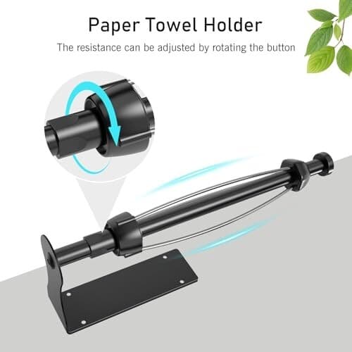 Paper Towel Holder Wall Mount Under Cabinet Adhesive Paper Towel Holder Kitchen 5
