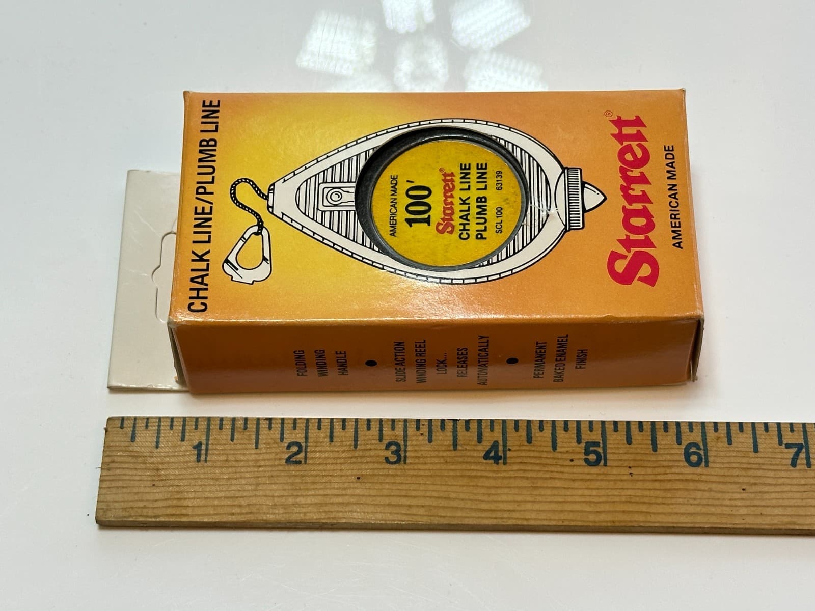 Starrett Tools USA 100' Chalk Plumb Line American Made (SCL100) NEW Old Stock 6