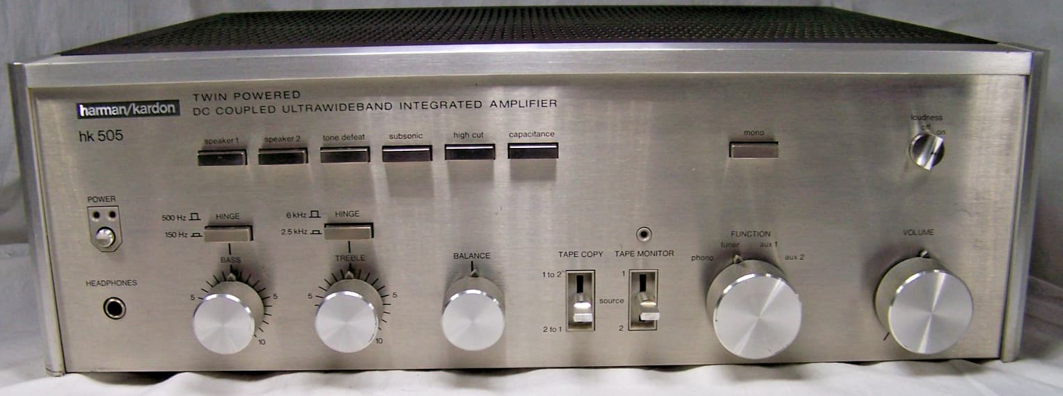 Harmon Kardon HK 505 DC Coupled Ultrawideband Integrated Amplifier NO AUDIO