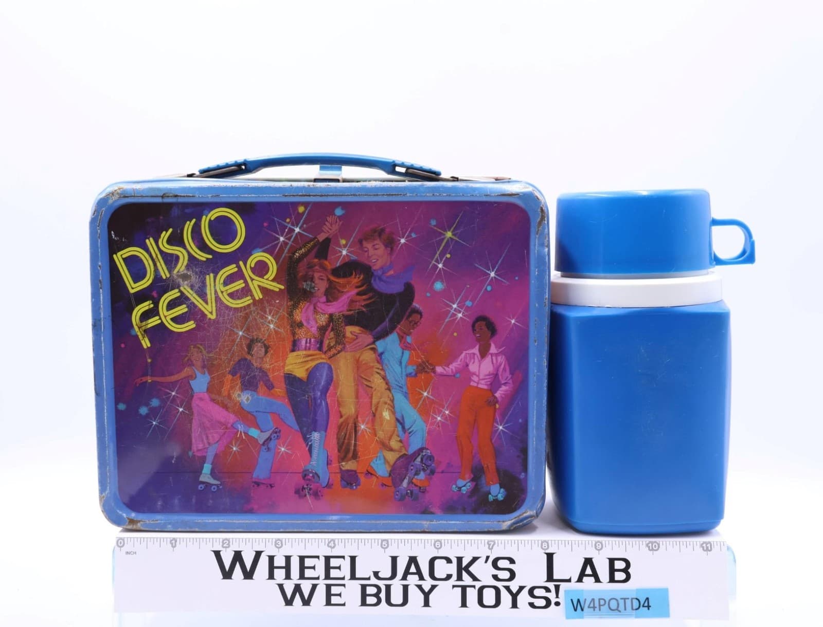 Disco Fever Blue Lunchbox W/ Thermos 1980 King-Seeley Vintage 3