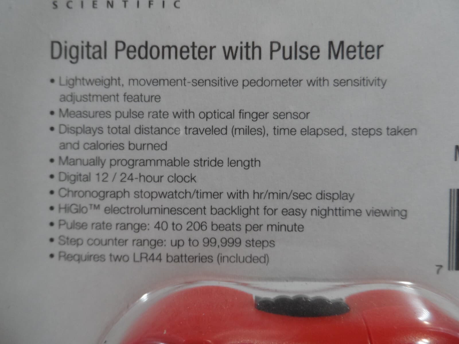 NEW SEALED - Oregon Scientific Digital Pedometer PE316PM (RED) 5