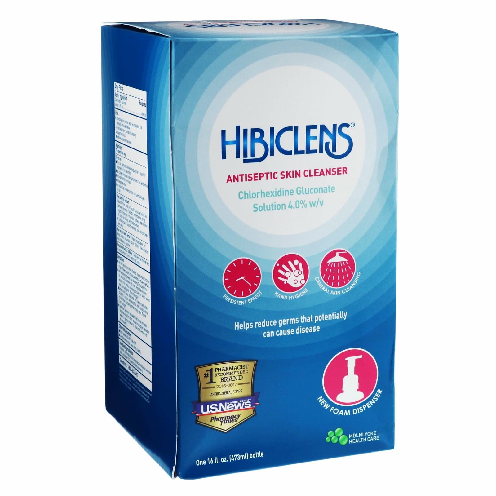 Hibiclens Antiseptic / Antimicrobial Skin Cleanser 16 oz. Liquid Pump Bottle 12 6