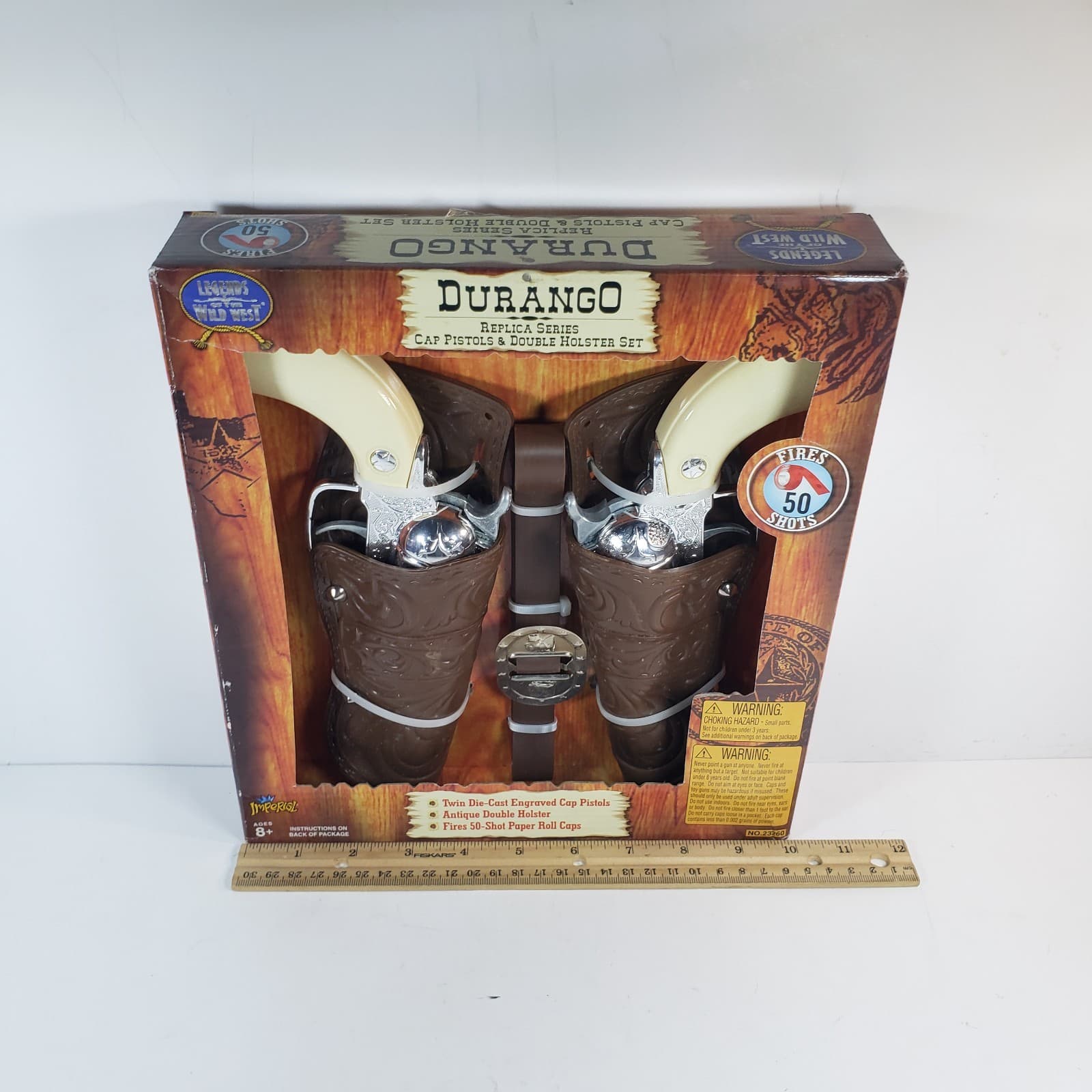 Legends of the West Durango Replica Cap Pistols & Holster Set, NIB NOS 4