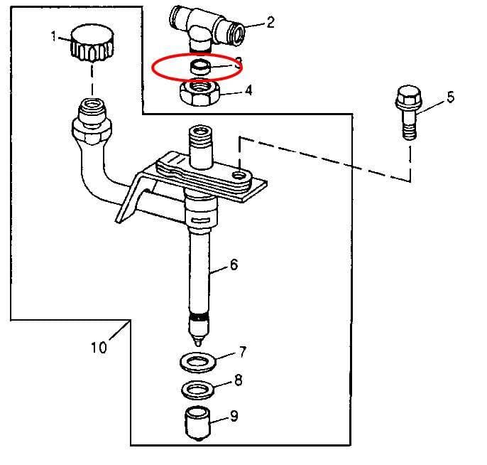 17721 Return Grommets for PENCIL FUEL INJECTOR JOHN DEERE TRACTOR R79605 AT27622 3