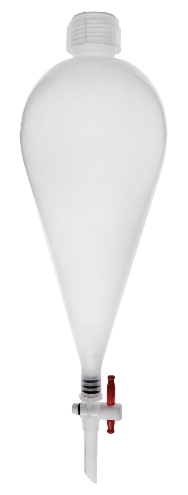 Eisco Labs 500ml Separatory Funnel with Cap, PTFE Key Stopcock - Polypropylene