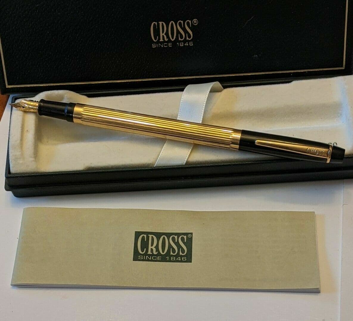 Cross Metropolis Rollerball  Pen Black & 23k Gold New   In Box Made In Usa * 2