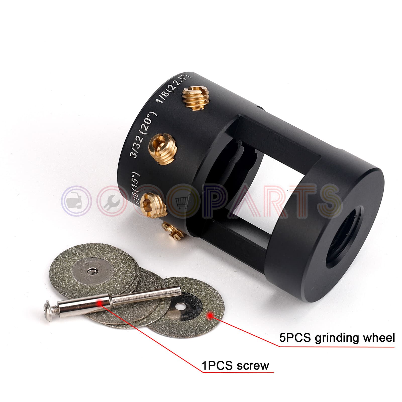 Tungsten Grinder & Sharpener Multi-Angle Offsets Head Tool For TIG Welding 2