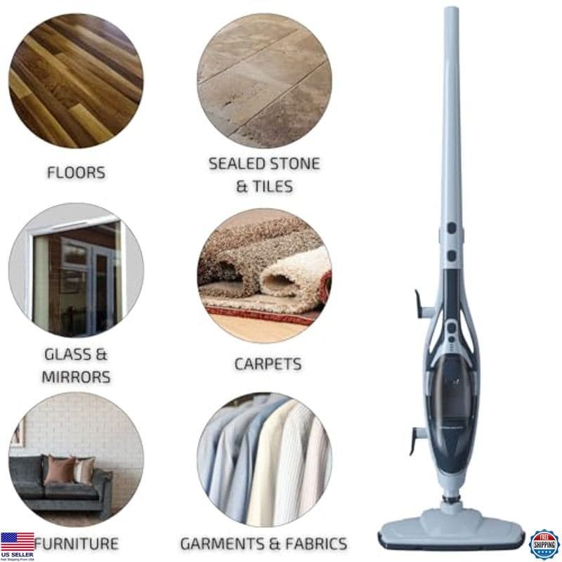 OVENTE ST505BL 10-in-1 Steam Mop - Handheld Steamer, Detachable, 400ml Tank 3