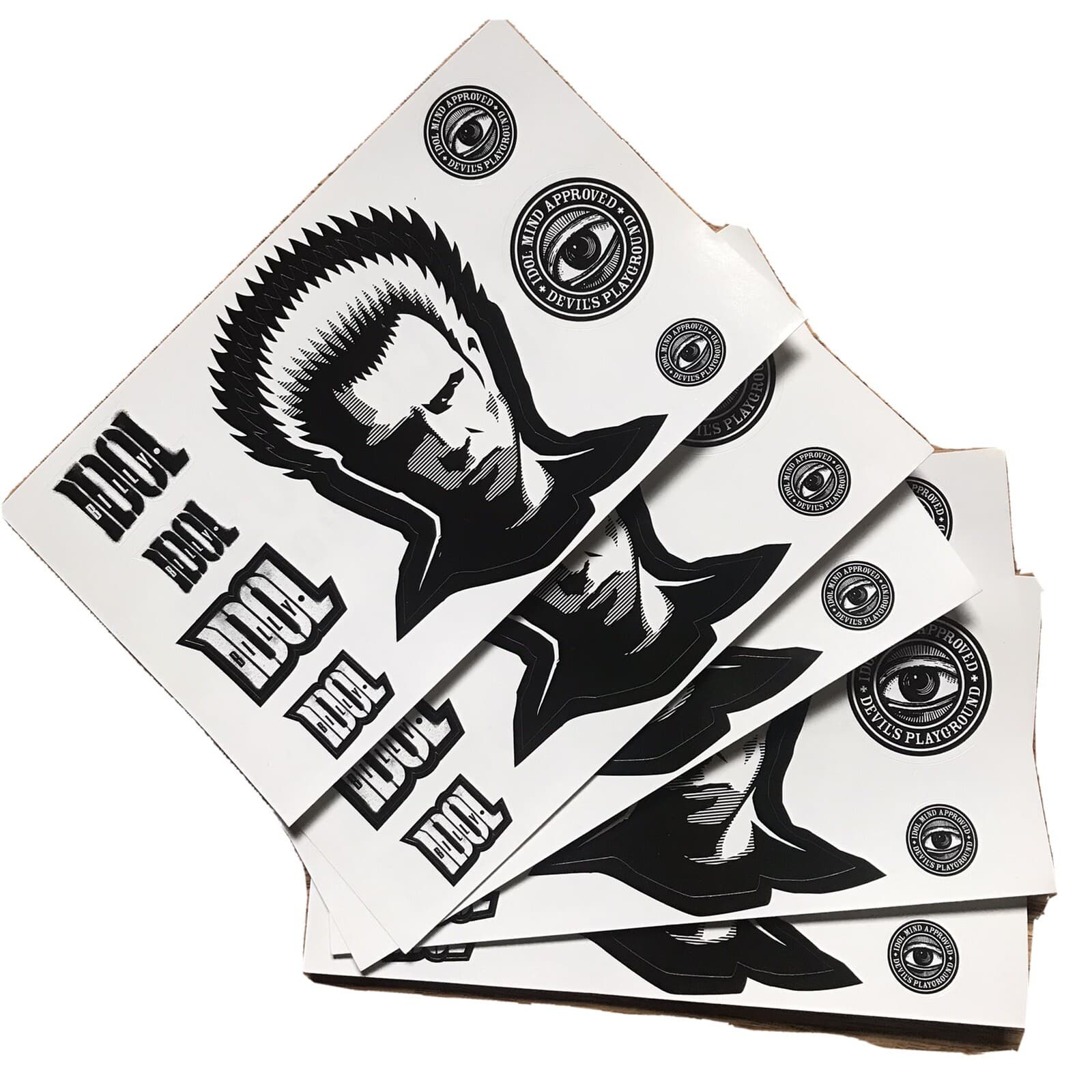 FREE SHIPPING Lot Of 5 Sticker Sheets for Billy Idol Devil’s Playground CD