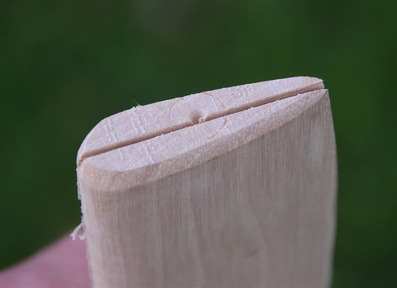 HICKORY 28" Single Bit Boys Bent AXE HANDLE ~ UNFINISHED ~ Amish Made 4