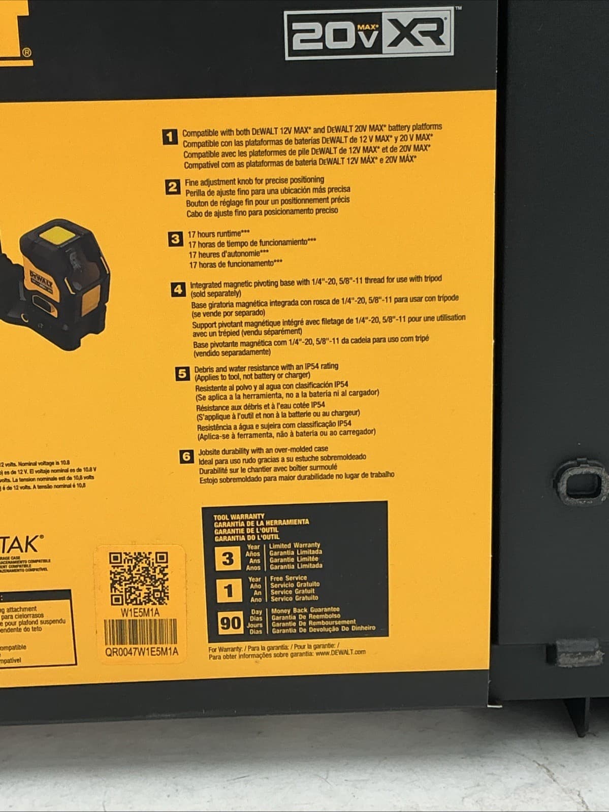 DEWALT DCLE34020 20V MAX Cordless Cross Line Green Laser - Bare Tool 4