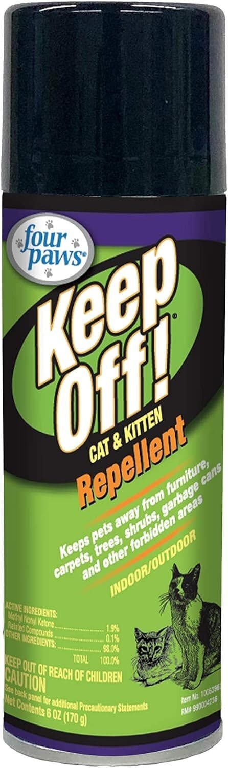 Keep Off! Cat Repellent Spray Outdoors & Indoor 6 Ounces 24-HOUR PROTECTION New