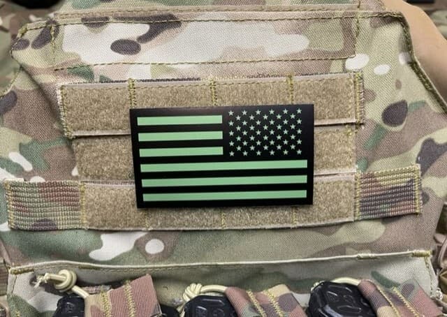 Infrared Reverse US Flag Uniform Patch IR US Army Navy USN USAF SEAL Green Hook 3