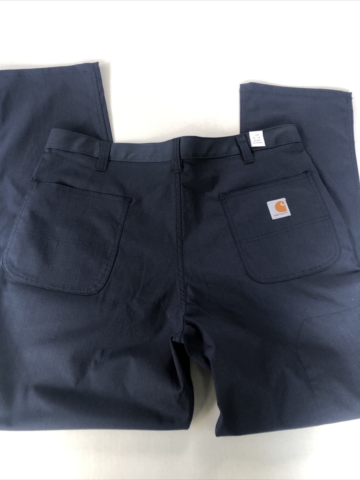 Lot Of 2 Carhartt Navy Blue Lightweight ripstop pants 46x32 relaxed fit #7453320 3