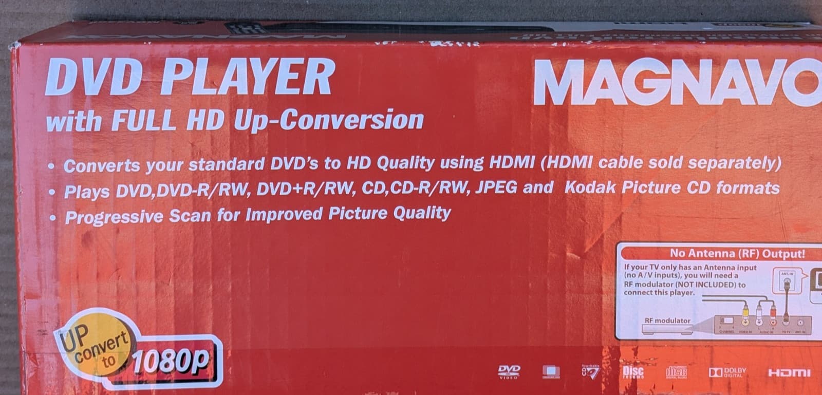 MAGNAVOX MDV3300 DVD PLAYER REPRODUCTOR FULL HD UP-CONVERSION HDMI - NEW, SEALED 3