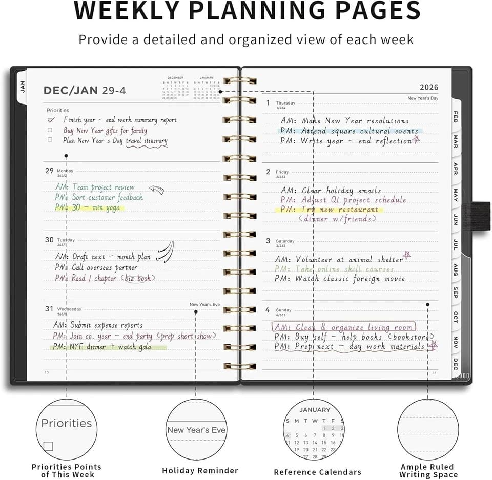 2026 Planner - 2026 Planner Weekly and Monthly from Jan. 2026 - Dec. 2026, Calen 4