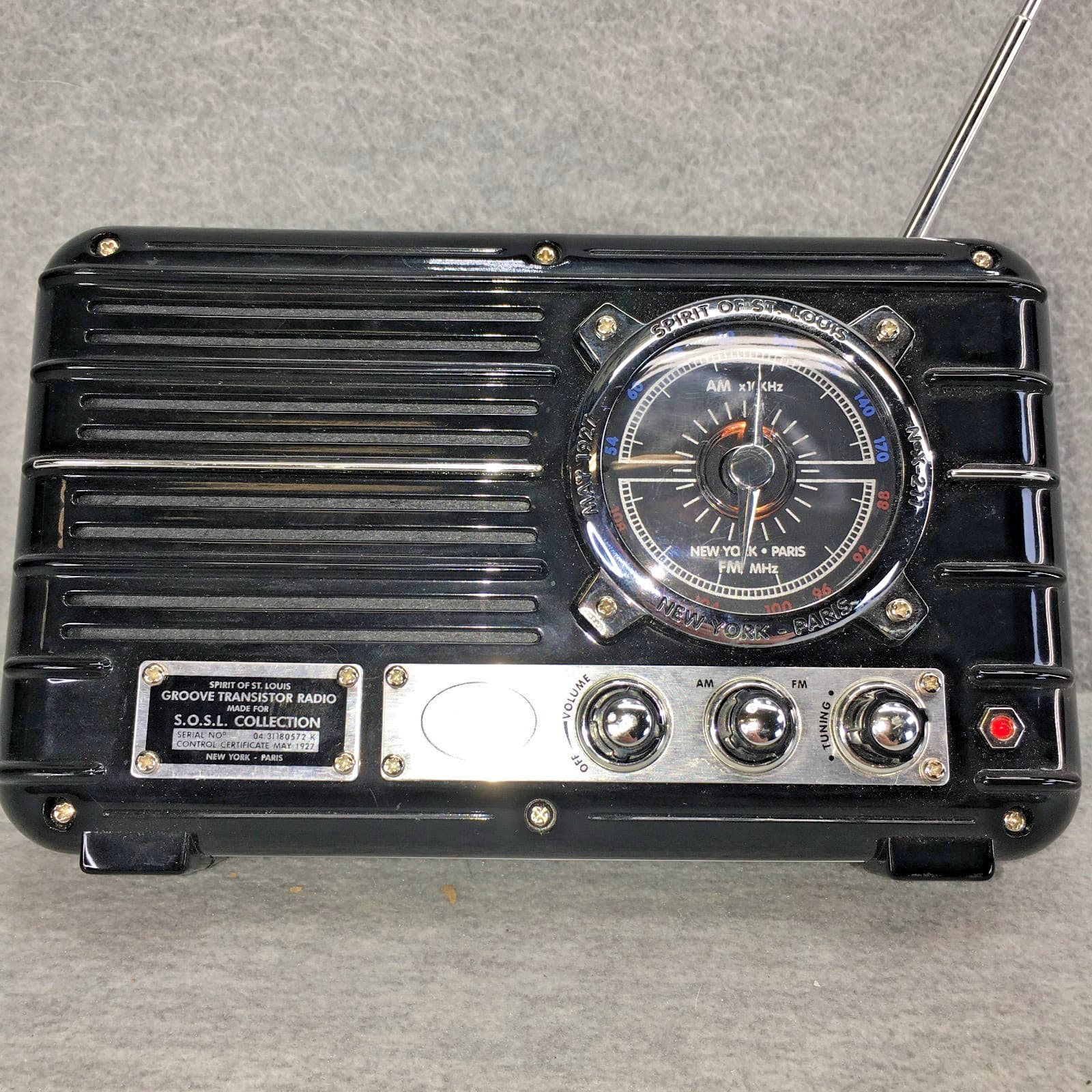 Spirit of St Louis Groove Transistor Radio SOSL Collection AM/FM Tested 2