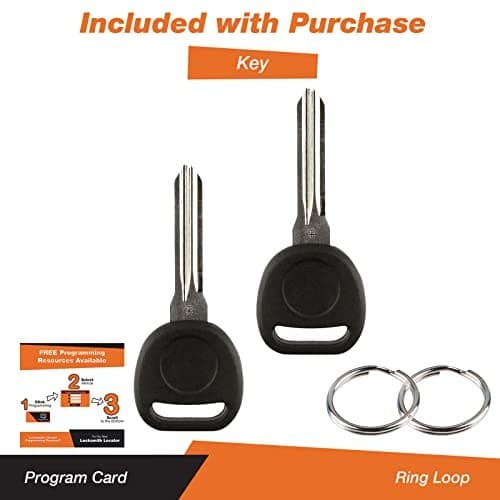 Replacement Ignition Transponder Uncut Key Compatible with ID 46 Set of 2 3