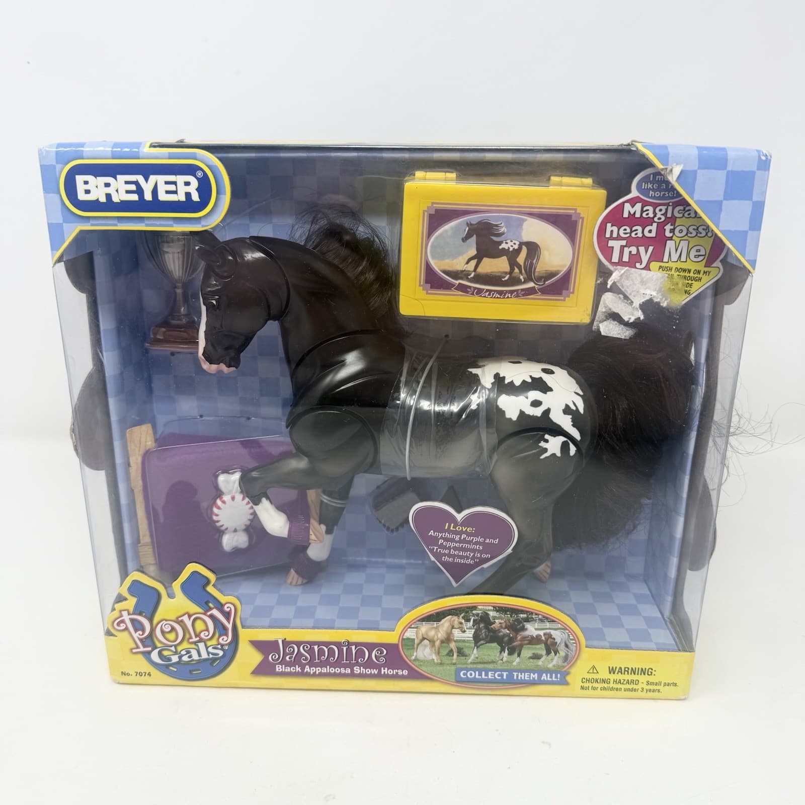 Breyer Pony Gals Jasmine Black Appaloosa Show Horse NIB Hair 2008