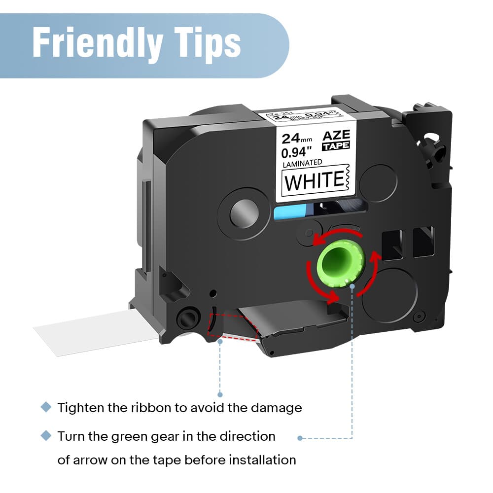 Compatible with Brother 20PK White Label Tape TZ251 TZe251 PT1400 1' 6