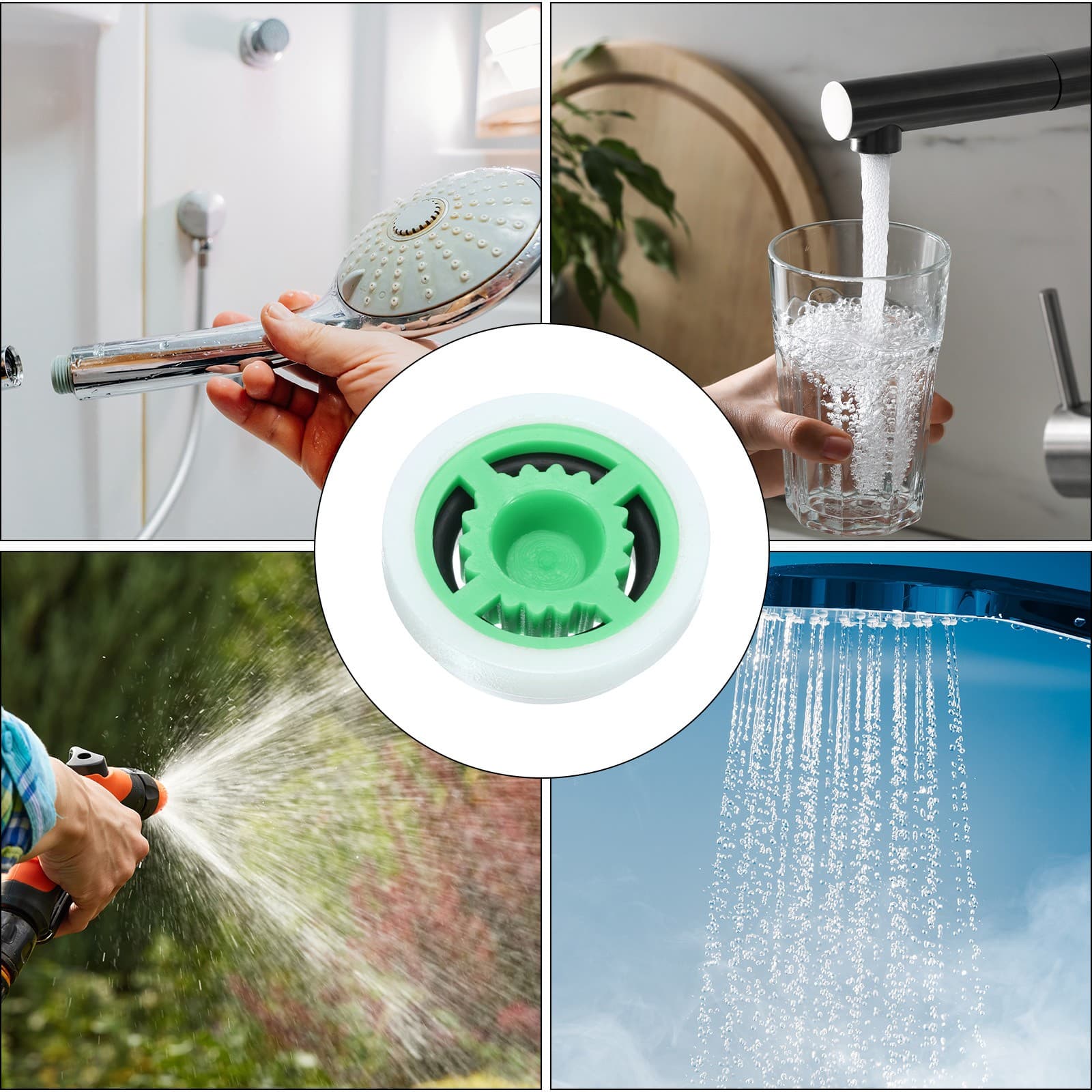 Flow Reducer Limiter, 10 Pcs 2.0pgm Water Flow Reducer For Shower Head 5